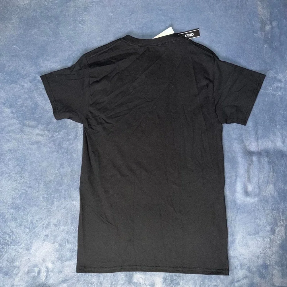 Tillys black graphic tee with pixelated rose and 'TILL DEATH DO US PART'